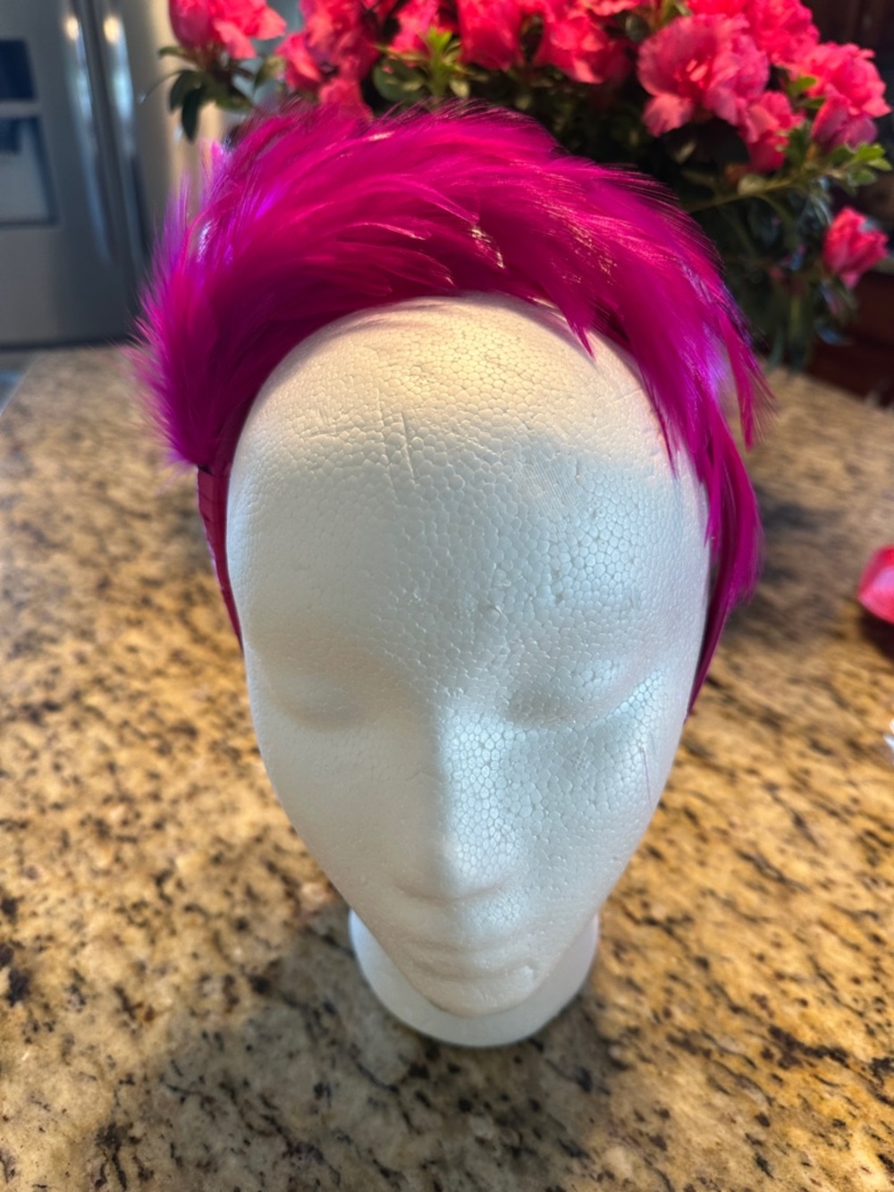 Kentucky Derby Fuchsia Feathered Hair Accessory Headband Fascinator